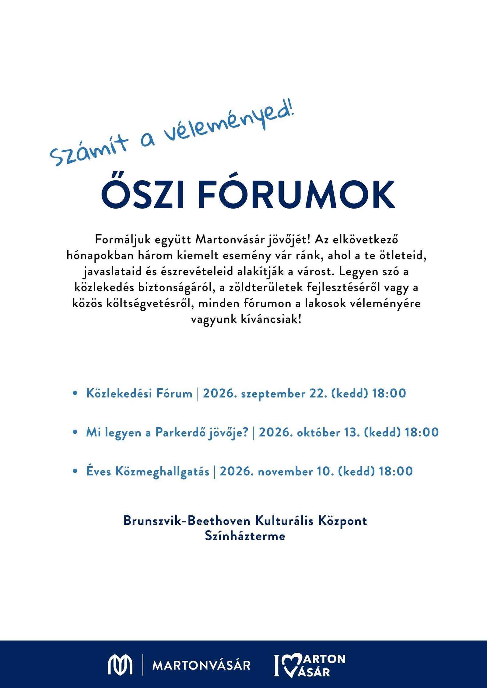 őszi fórum szeptember 22. Közlekedési fórum